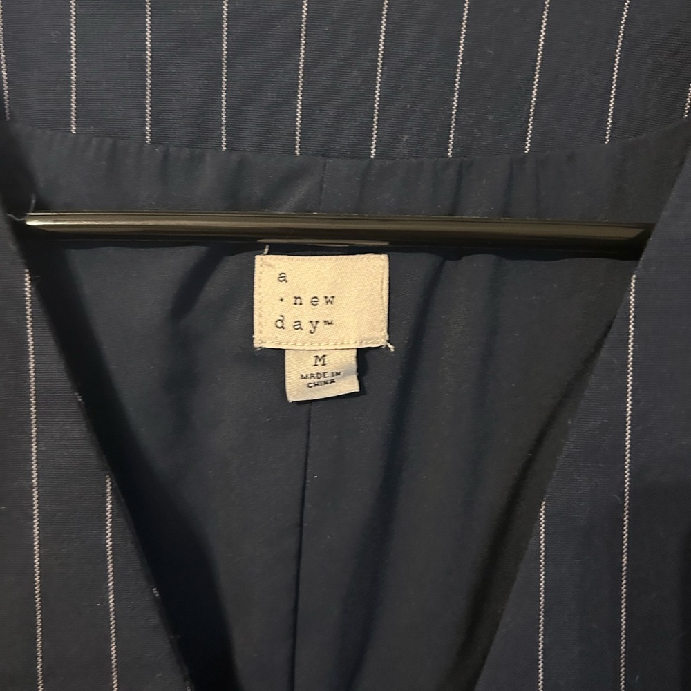 A New Day Navy Pinstripe Vest Dress - Picture 5 of 6